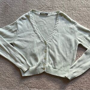 Brandy Melville Light Green Cardigan Sweater